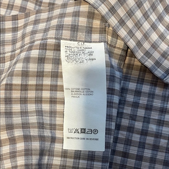 Armani Collezioni Men's Checkered Shirt - Blue and White - Picture 8 of 12
